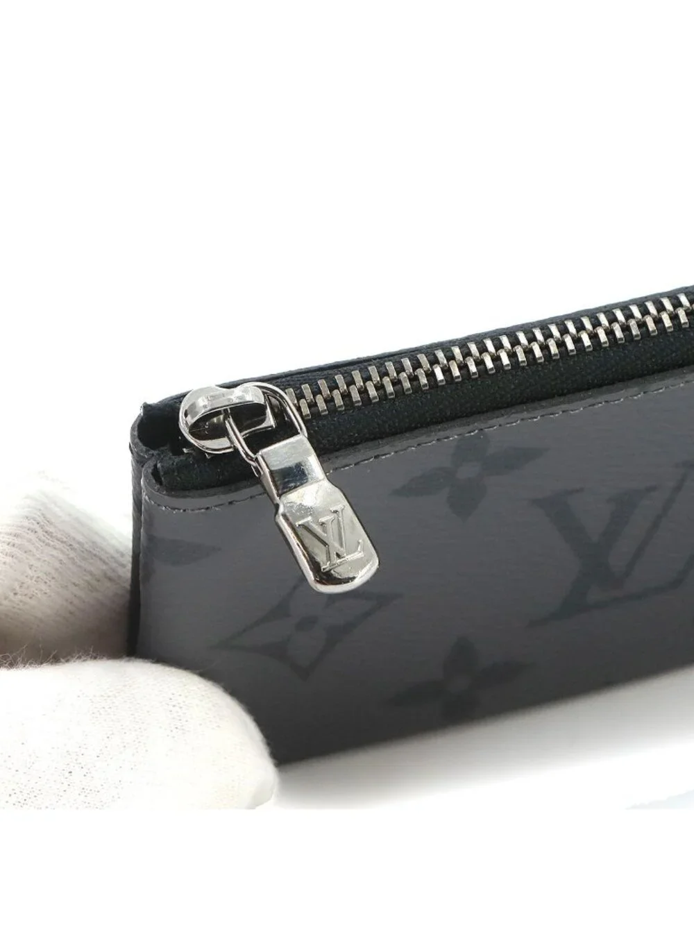 Louis Vuitton Monogram Eclipse Reverse Card & Key Case Pochette Cles Coin Purse